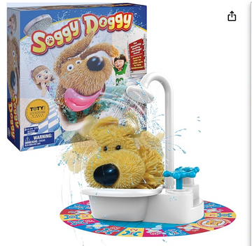 Soggy Doggy, The Showering Shaking Wet Dog Award-Winning Board Game for Family Night Fun Games for Kids Toys & Games, for Kids Ages 4 and up
